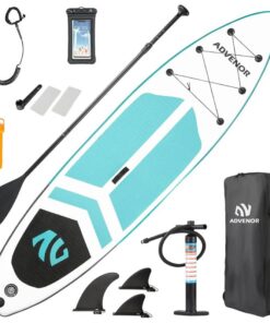 ADVENOR Extra Wide Inflatable Stand Up Paddle Board with Hand Pump Leash