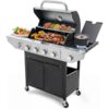 YIORTWO 4 Burner Propane Gas Grill with Side Burner 48,500 BTU