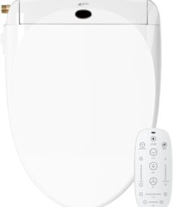 LEIVI Electric Bidet Toilet Seat Elongated with Wireless Remote Heated Seat Warm Water Air Dryer LED Nightlight