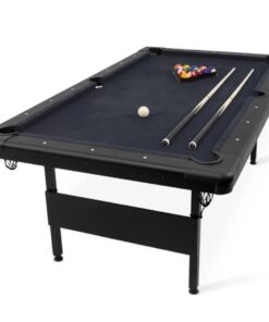 GoSports Portable Pool Table with Set of Balls 2 Cue Sticks Chalk and Felt Brush