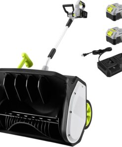 DEKOPRO 40V 17 Inch Cordless Snow Shovel Adjustable Chute Electric Snow Blower