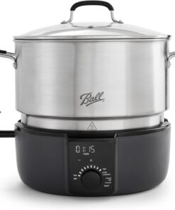 Ball EasyCanner Electric Water Bath Canner 21 Quart Capacity Multicooker Steamer
