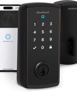 Kwikset Halo Select Plus Smart Lock Matte Black Touchscreen Apple Home Key WiFi Matter Enabled Deadbolt