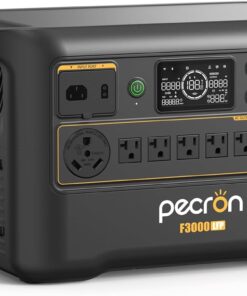 pecron Portable Power Station F3000LFP 3072Wh Solar Generator 3600W LiFePO4 Battery Fast Charging USB-C