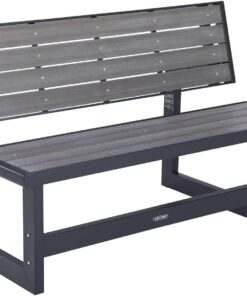 LIFETIME 60253 Outdoor Convertible Bench 55 Inch Harbor Gray