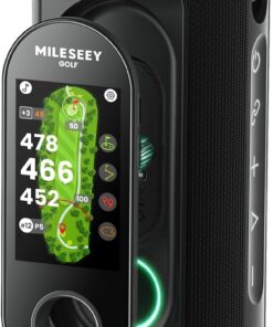 MiLESEEY GeneSonic Pro Golf Speaker with Detachable GPS Rangefinder Preloaded Courses Touchscreen Waterproof