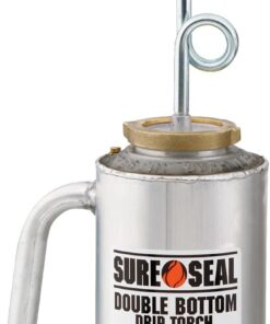 Forestry Suppliers Sure-Seal Drip Torch Double-Bottom 15 Gauge Aluminum Canister Fuel Trap Check Valve
