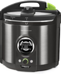 Presto Digital Pressure Canner 02144 12 Quart Waterbath Capable Safety Features Black Stainless Steel