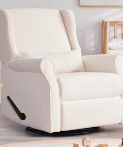 Eiayeebil Nursery Swivel Glider Recliner Rocking Chair with Footrest Recliner for Living Room Bedroom