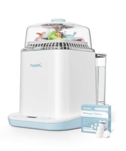 Papablic Bottle Washer Pro 4-in-1 Washer Sterilizer Dryer Sanitizer with 60 Detergent Tablets