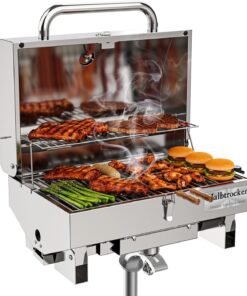 Halbtrocken 304 Stainless Steel Marine Gas Grill 200 sq in Cooking Area 12000 BTU Propane