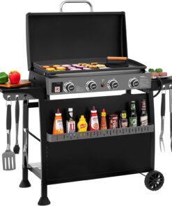 Royal Gourmet PD4001 4 Burner Propane Gas Griddle with Cart Convertible Tabletop Grill