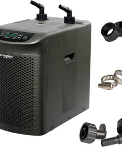 Active Aqua Hydroponic Water Chiller 0.25HP Boost Function Adjustable Cooling for 40-92 Gallon Reservoirs Titanium Evaporator