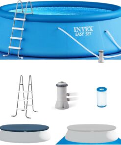 Intex Easy Set Inflatable Swimming Pool 28167EH 15ft x 48in with 1000 GPH Filter Pump Ladder Cover