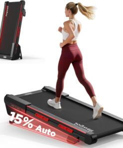 Jogwell Walking Pad Treadmill Auto Incline 3HP Brushless Motor 400lbs Capacity Vertical Storage