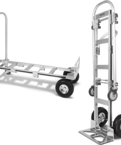 Vergo Convertible Hand Truck AS7B Heavy Duty Aluminum 2-in-1 Dolly 800 lb Capacity Ergonomic Handle