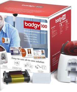 Badgy100 Plastic Card Printer with Badge Studio ID Design Software
