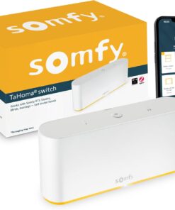 Somfy TaHoma Switch Hub RTS Motors App Voice Control Scenes Schedules Ethernet Adapter Compatible Shades Blinds Curtains