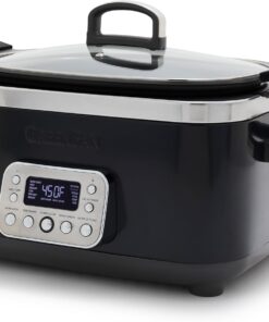 GreenPan Elite 14-in-1 Electric Slow Cooker 6QT PFAS-Free Ceramic Multi-Cooker Stainless Steel Steamer