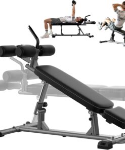 Finer Form Adjustable Decline Sit Up and Flat Weight Bench Semi-Commercial Fitness Equipment