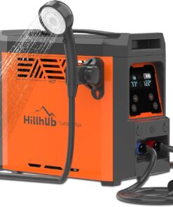 Hillhub Portable Propane Water Heater Camping Instant Hot Water 4000mAh Battery with Pump Showerhead