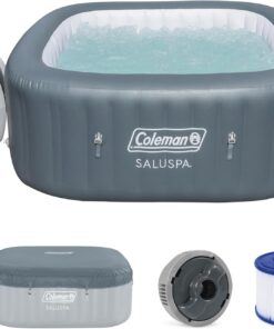 Coleman Hawaii Inflatable Hot Tub 4-6 Person Square Outdoor Spa with 140 AirJets
