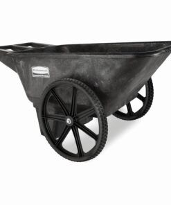 Rubbermaid Commercial Big-Wheel Cart 8.75 cu ft All-Weather Yard Cart Landscaping DIY Black