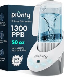 PIURIFY 50 Oz Hydrogen Water Generator BPA Free SPE PEM Technology Structured Pitcher