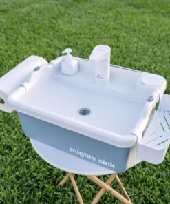 Mighty Sink Portable Wash Station 2 Gallon Electronic Faucet Indoor Outdoor Easy Setup
