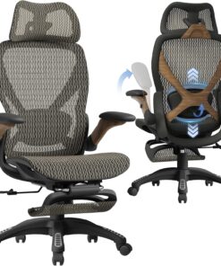 ELABEST X100 Ergonomic Office Chair with Footrest Adjustable Lumbar Support Mesh High Back
