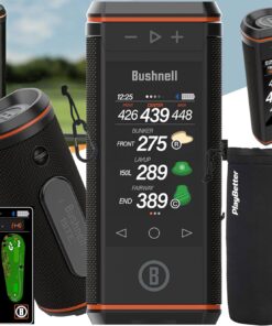 PlayBetter Bushnell Wingman HD Golf GPS Speaker Bundle 3.5" Touchscreen 360 Audio Protective Pouch