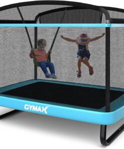 GYMAX Kids Trampoline 6FT Toddler Trampoline with Swing Enclosure Safety Net ASTM Approved Indoor Outdoor