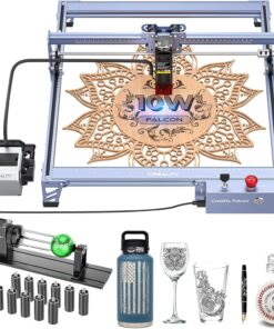 CREALITY Falcon 10W Laser Engraver with Air Assist Rotary Roller High Precision Cutter